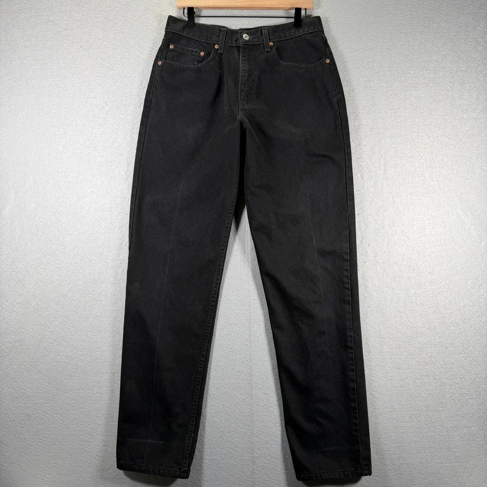 Vintage Levis 550 Relaxed Fit Jeans Mens W34 L34 Black Denim Pants‎ Y2K